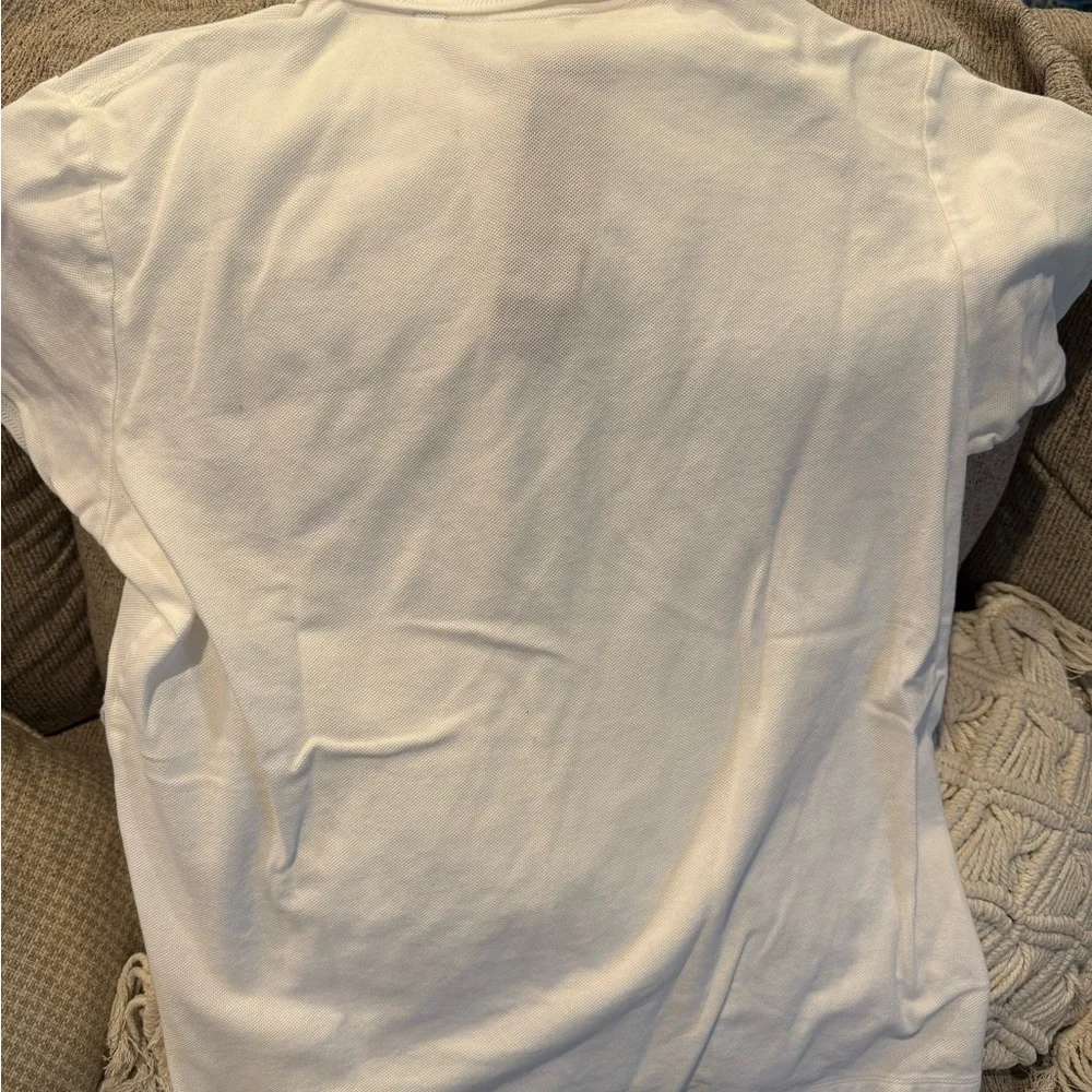 Burberry White Polo Shirt with Check Collar - Picture 4 of 4